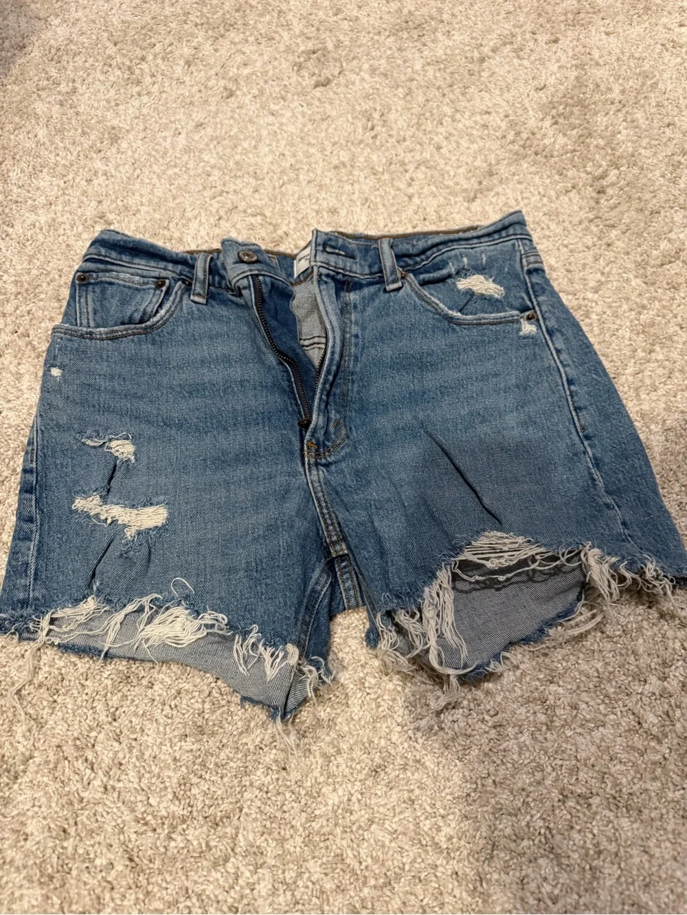 Abercrombie & Fitch Blue Denim Shorts